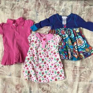 Toddler Girls Dresses Size 12M Lot of 3
